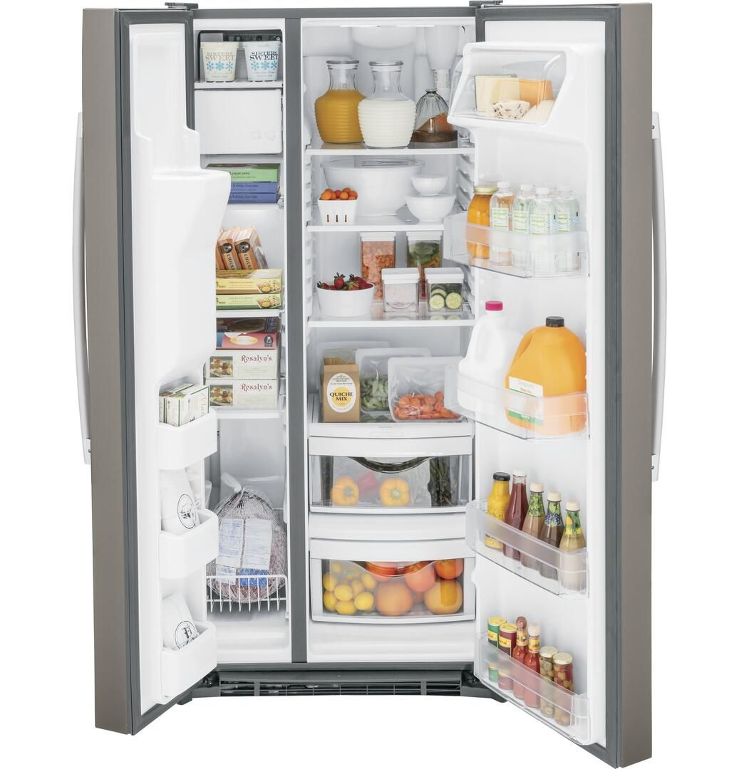 GSS23GMPES GE 33" 23 Cu Ft. Side by Side Refrigerator Slate