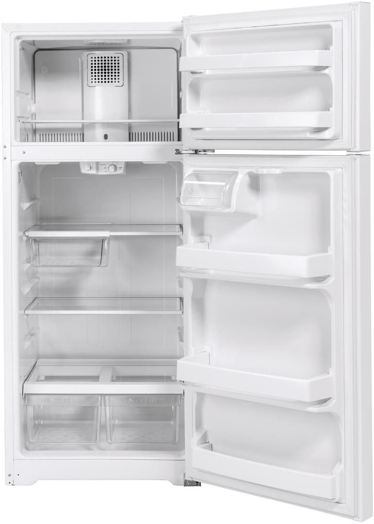 GTS18HGNRWW GE 28" TopFreezer Refrigerator with LED Lighting and Upfront Temperature Controls