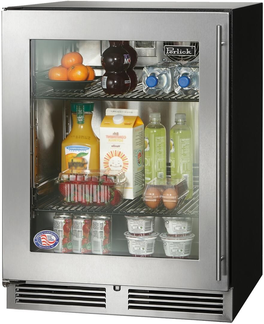 HA24RB43L Perlick 24" ADA Compliant Series Undercounter Refrigerator with Stainless Steel Glass
