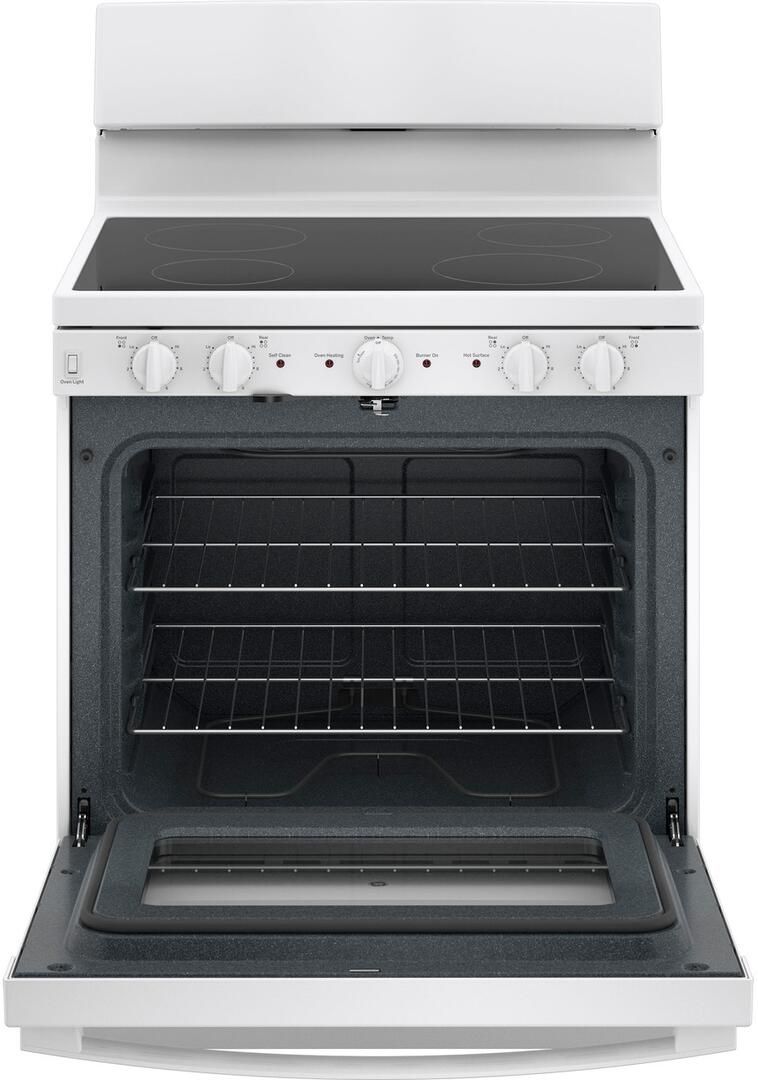 JB480DTWW GE 30" Freestanding Electric Range with 4 Cooking Elements