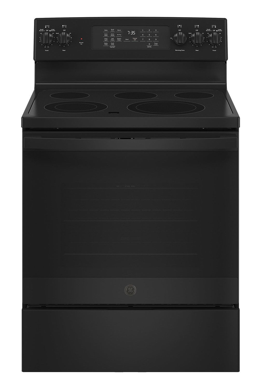 JB735DPBB GE 30" Freestanding Electric Convection Range with Air Fry