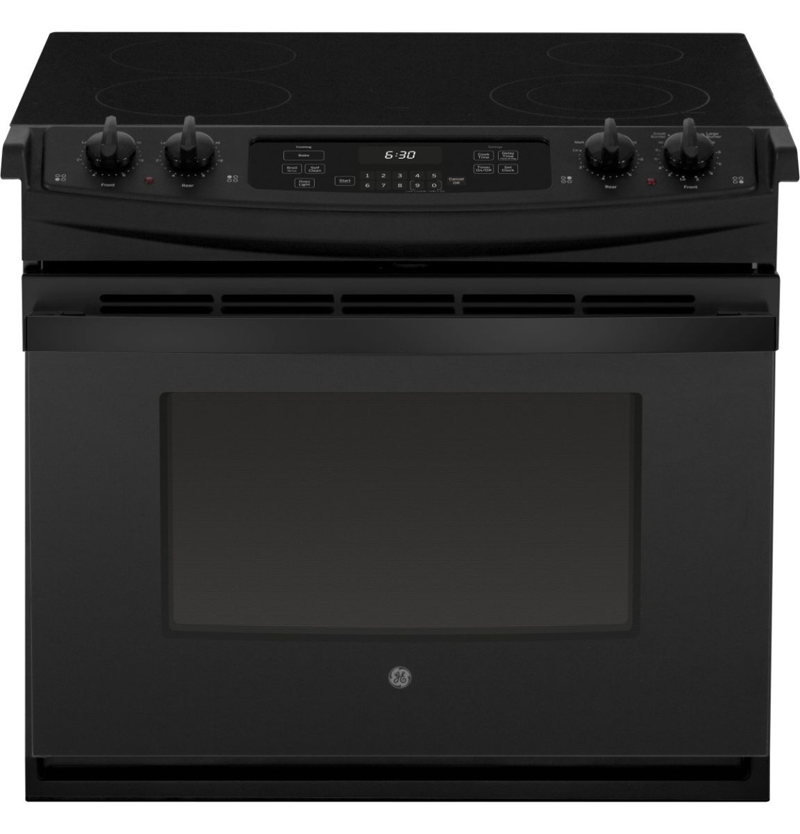 JD630DTBB GE 30" Drop In Electric Range Black