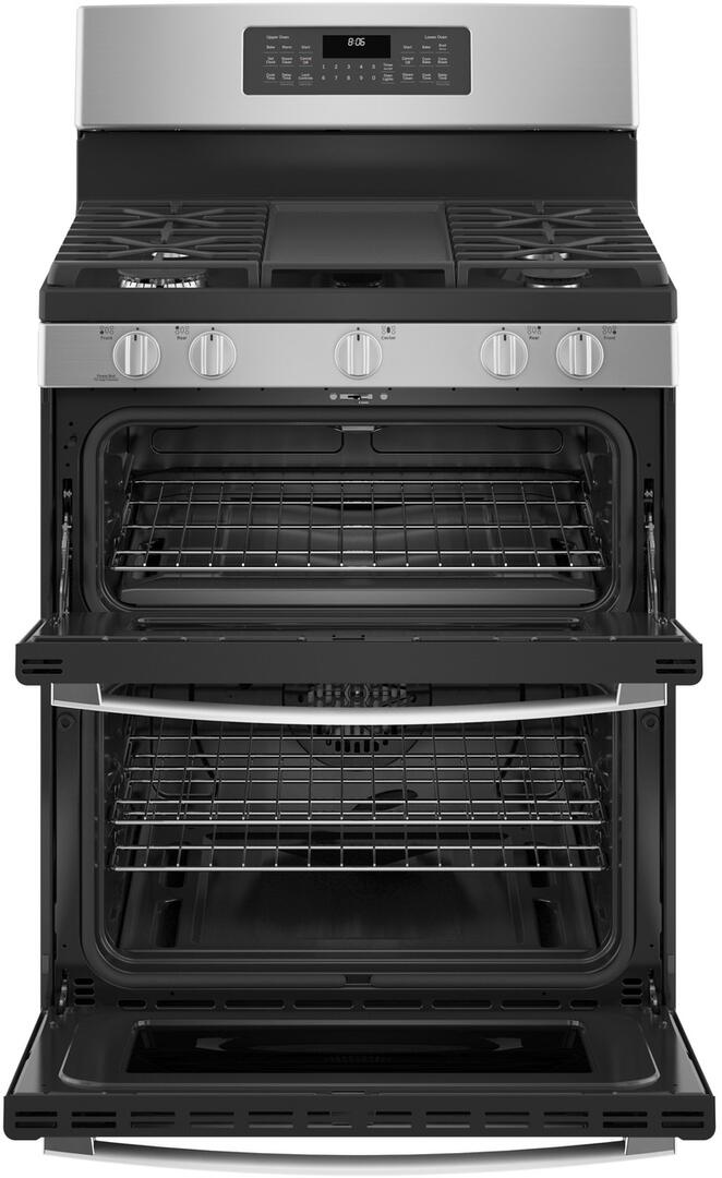 JGBS86SPSS GE 30" Free Standing Double Oven Convection Gas Range Stainless Steel
