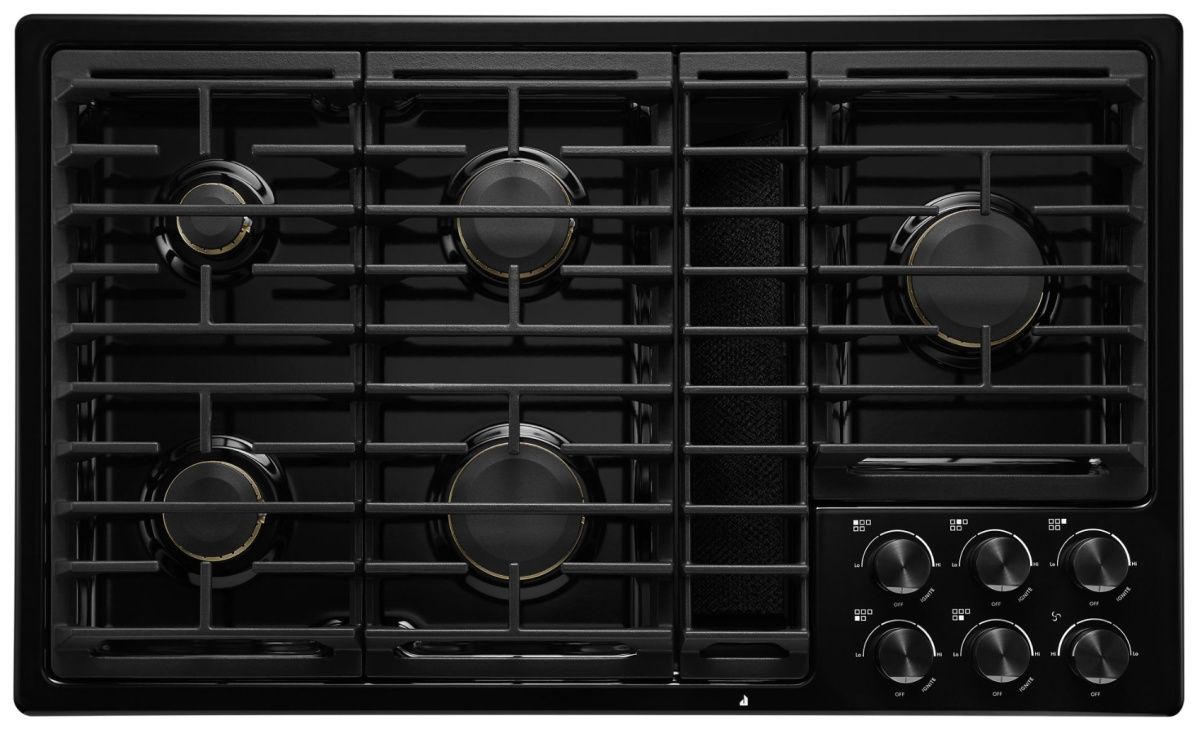 JGD3536GB JennAir 36" Gas Downdraft Cooktop 5 Burners Black