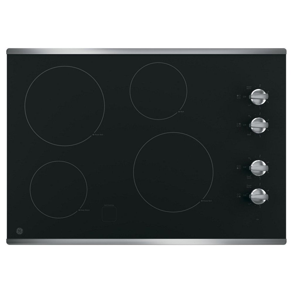 JP3030SJSS GE 30" BuiltIn Knob Control Electric Cooktop with 4 Cooking