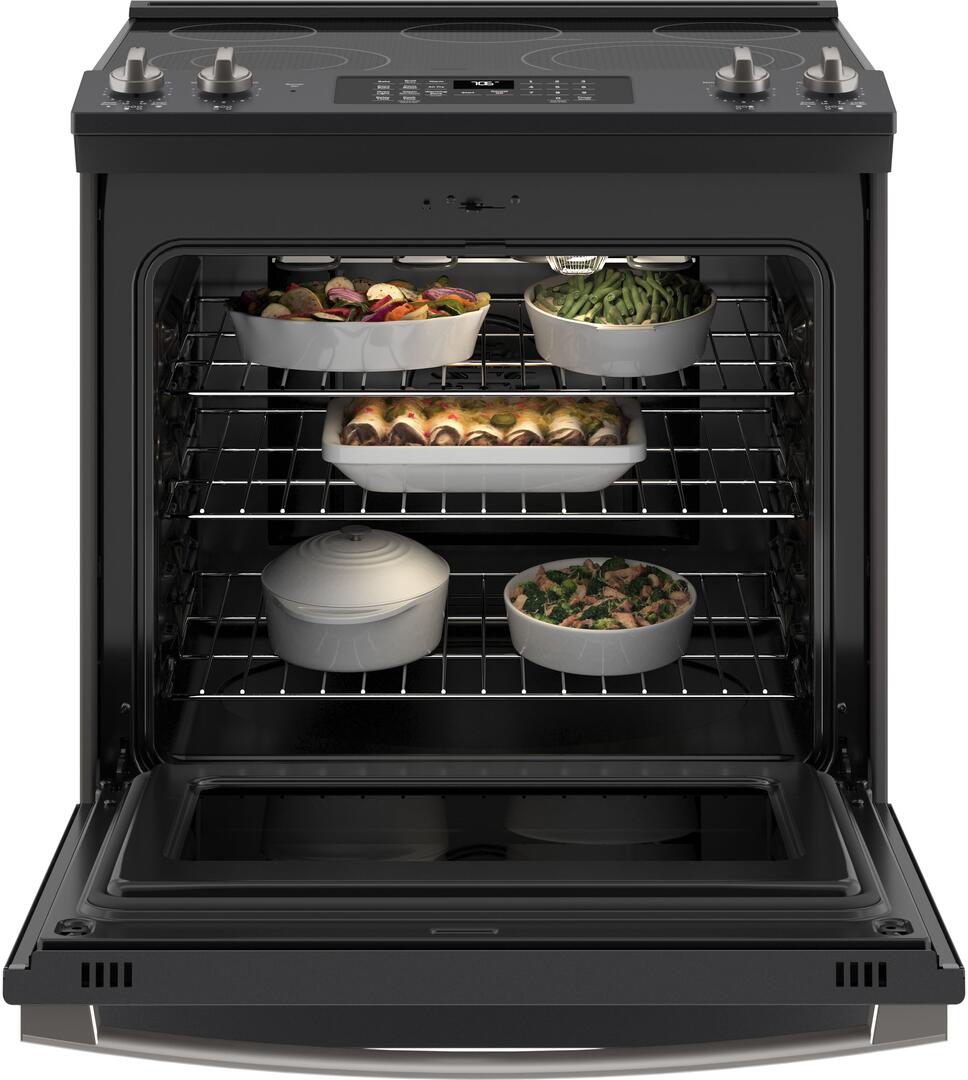 JS760FPDS GE 30" Slide In Electric Convection Range with No Preheat