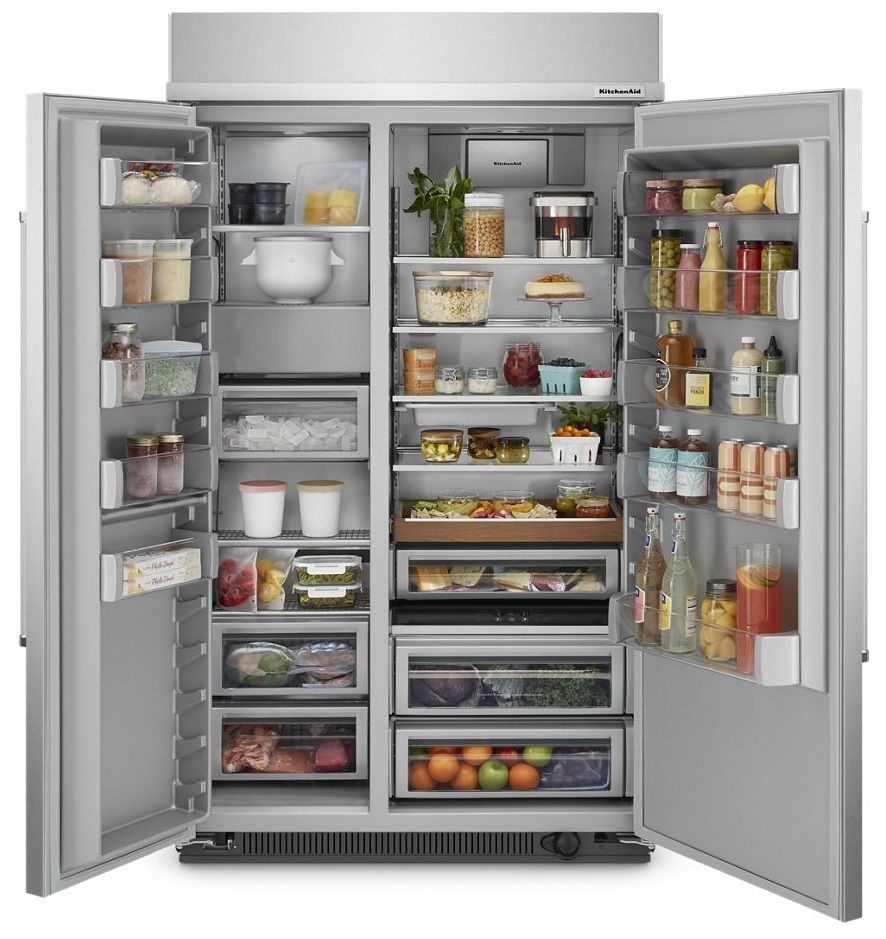 KBSN708MPS KitchenAid 48" BuiltIn SidebySide Refrigerator