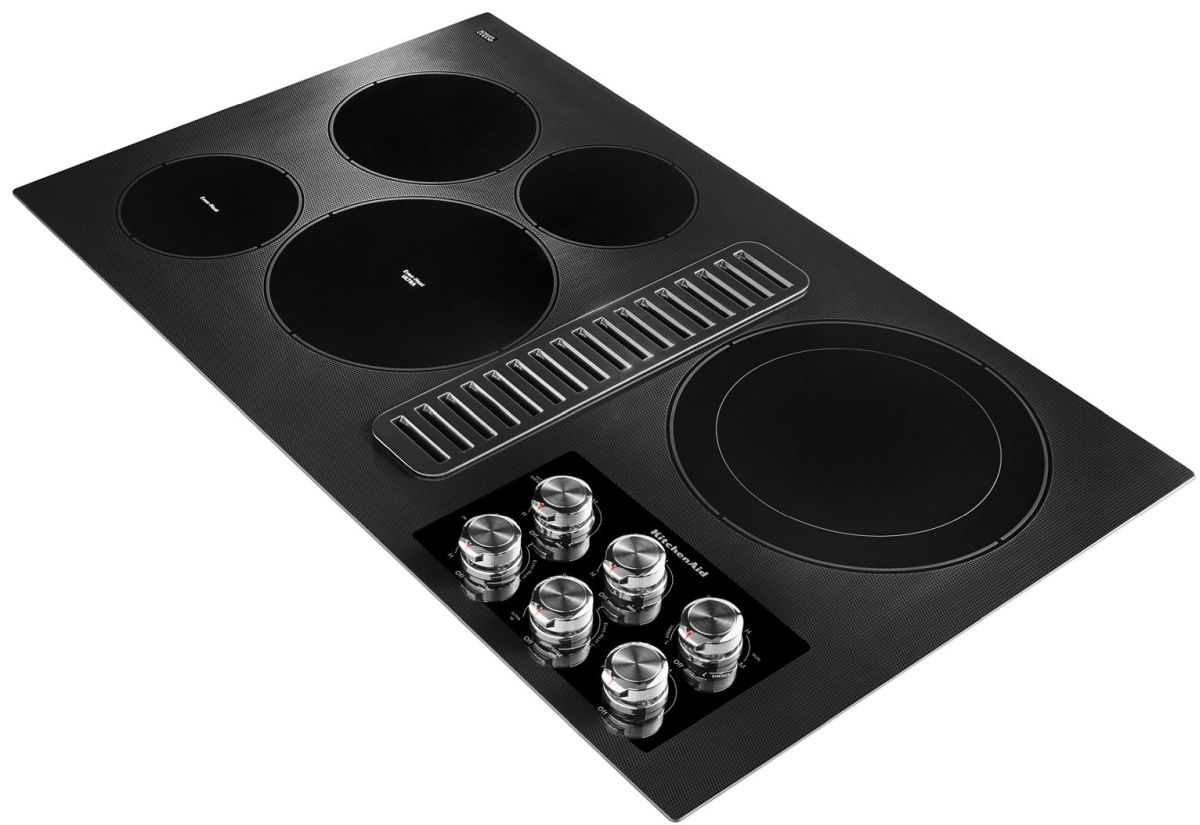 KCED606GBL KitchenAid 36" Electric Downdraft Cooktop with 300 CFM and 3