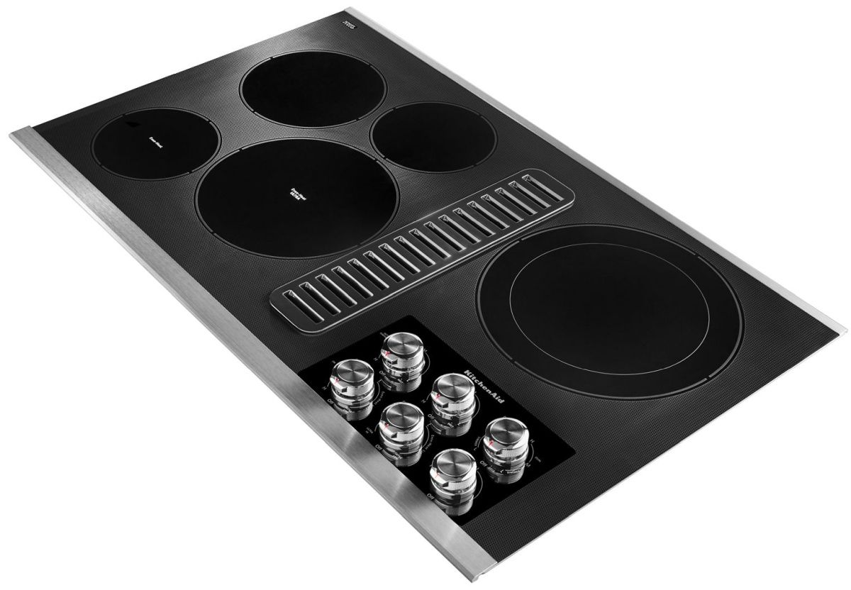 KCED606GSS KitchenAid 36" Electric Downdraft Cooktop with 300 CFM and 3