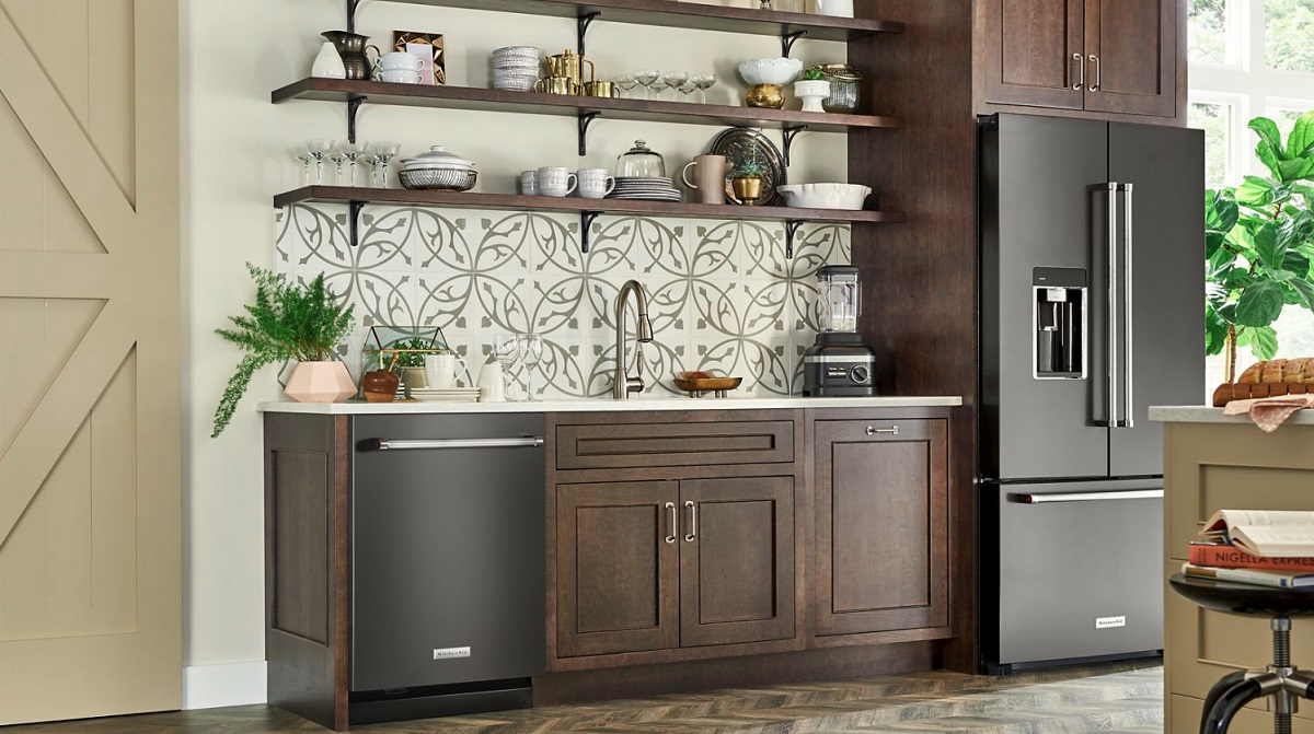 KDTM604KBS KitchenAid 24" Top Control Dishwasher with FreeFlex Third