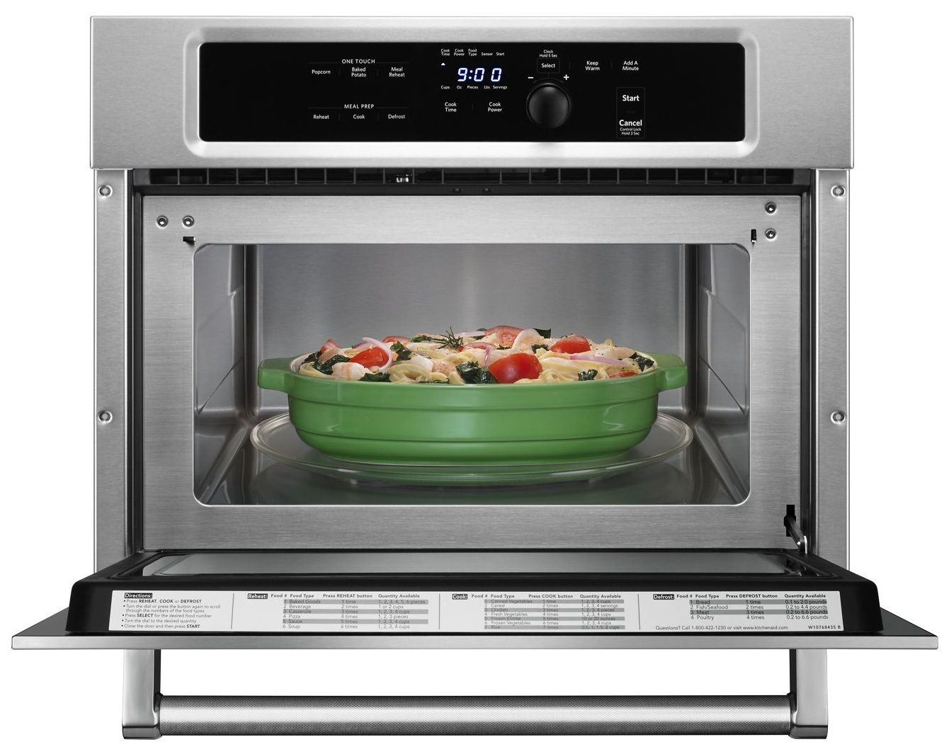 KMBS104ESS KitchenAid 24" Built In Microwave Oven with 1000 Watt