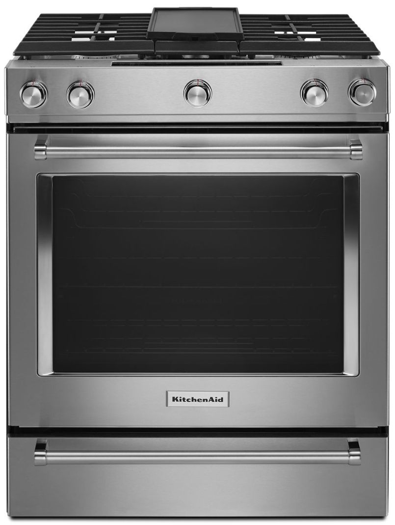 KSDB900ESS KitchenAid 7.1 Cu. Ft. 30" Dual Fuel 5 Burner Convection
