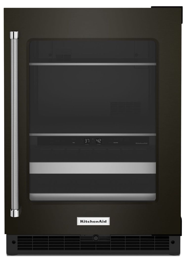 KUBR314KBS KitchenAid 24" Undercounter Beverage Center with Glass Door