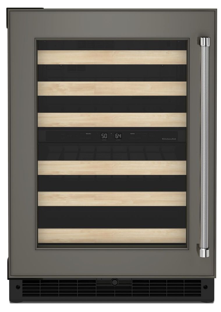 KUWL214KPA KitchenAid 24" Undercounter Wine Cellar with Glass Door and