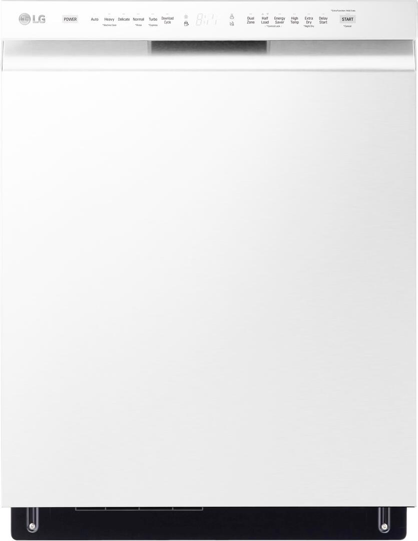 LDFN4542W LG 24" Front Control 48 dB Dishwasher with Pocket Handle and  QuadWash - Solid White