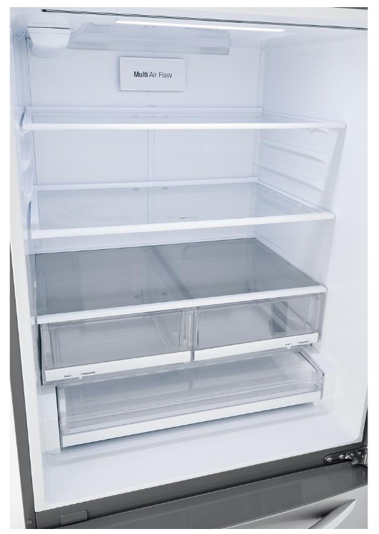 LRDCS2603S LG 33" Bottom Freezer Refrigerator with LED Lighting and