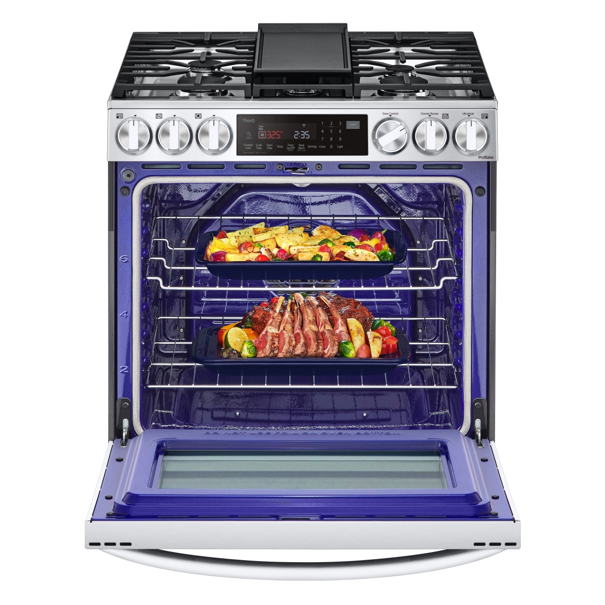 LSGL6335F LG 30" Gas Slidein Range 6.3 cu.ft with Air Fry ProBake Convection and WiFi