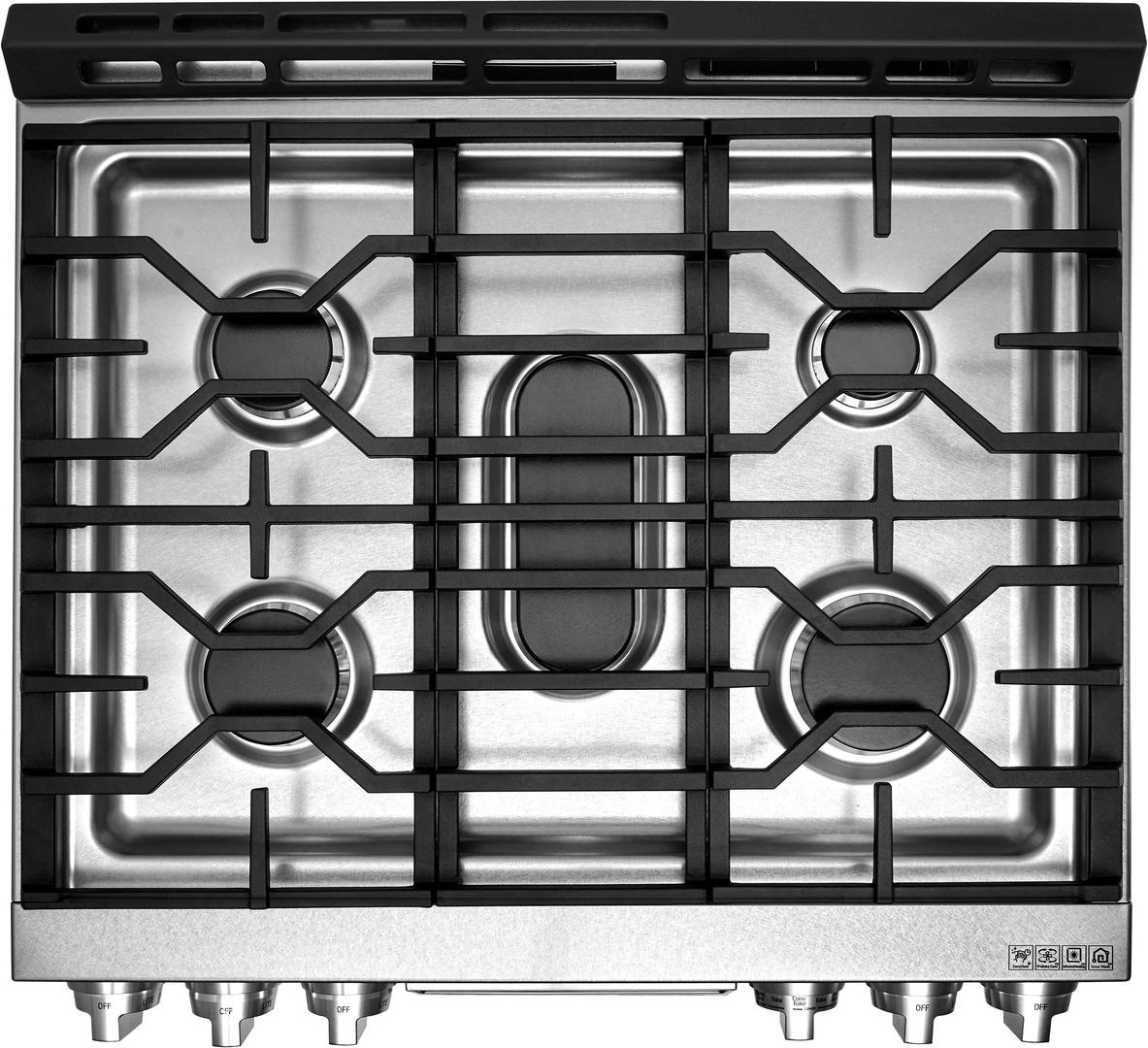 LUTD4919SN LG Signature 30" Slide in Dual Fuel Range with Dual Ovens