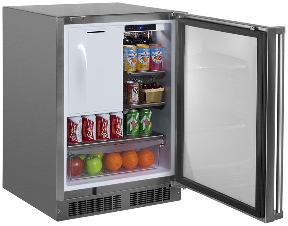 MORI224SS31A Marvel 24" Outdoor Refrigerator Freezer with Crescent Ice