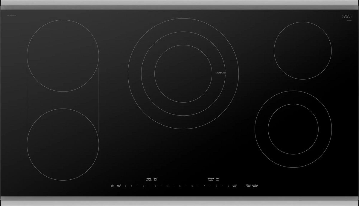 NETP669SUC Bosch 36" Benchmark Electric Cooktop Black with Stainless