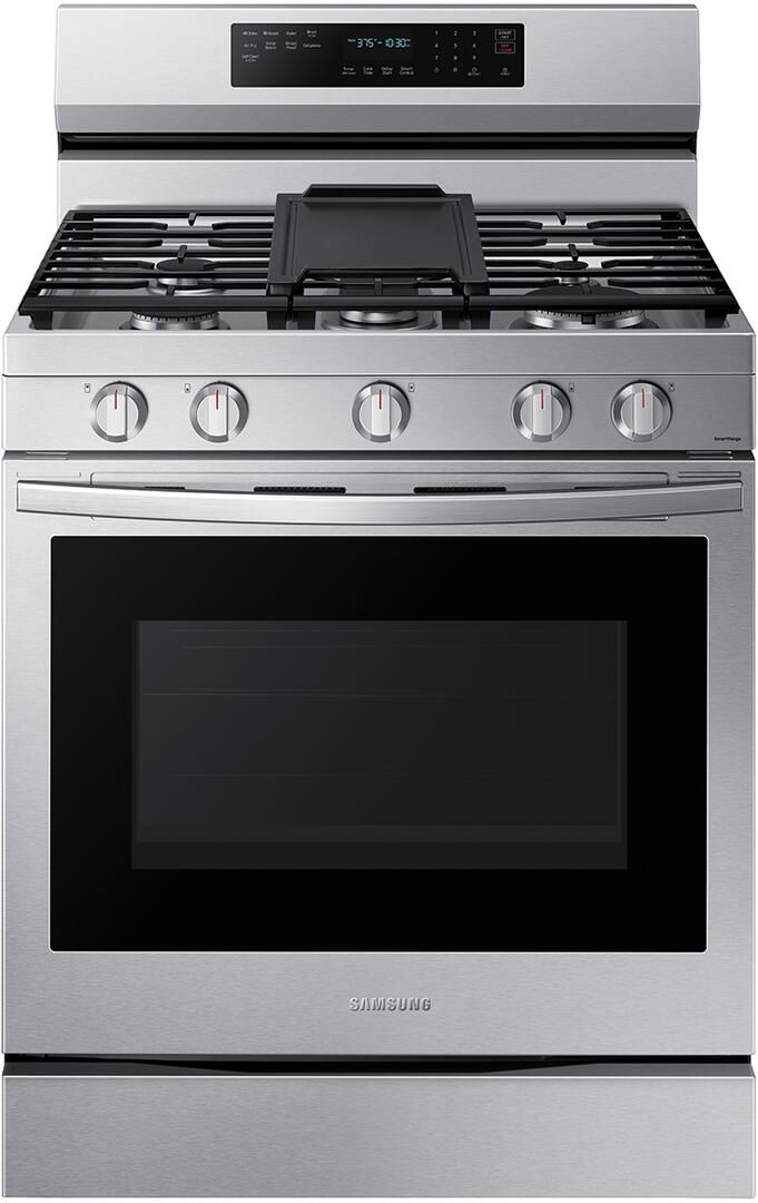 NX60A6711SS Samsung 30" Gas Range with No Preheat Air Fry Fingerprint Resistant Stainless Steel