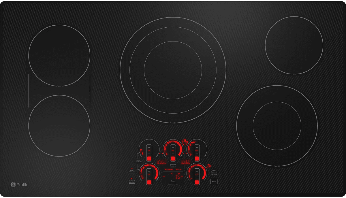 PEP7036DTBB GE Profile 36" ADA Compliant WiFi Enabled Electric Cooktop