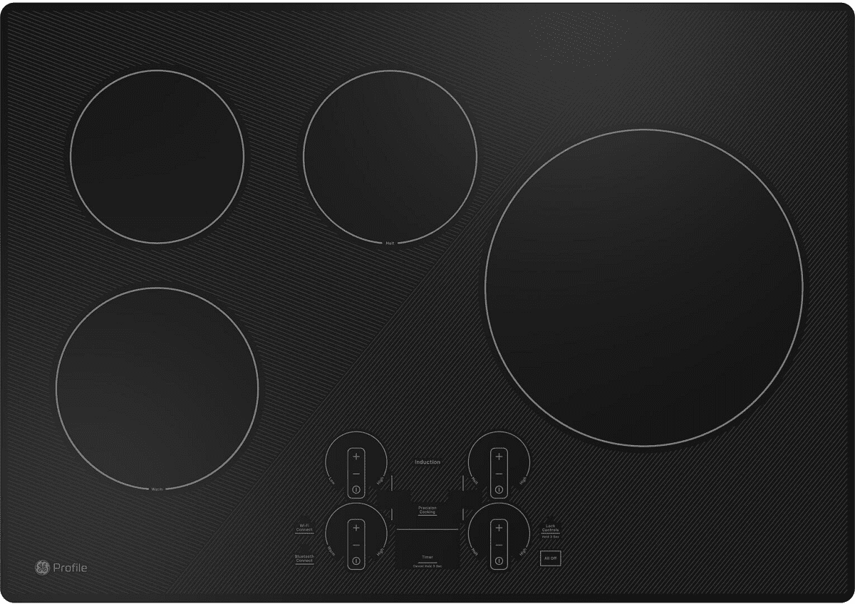 PHP7030DTBB GE Profile 30" ADA Compliant Wifi Enabled Induction Cooktop with Touch Control and 4