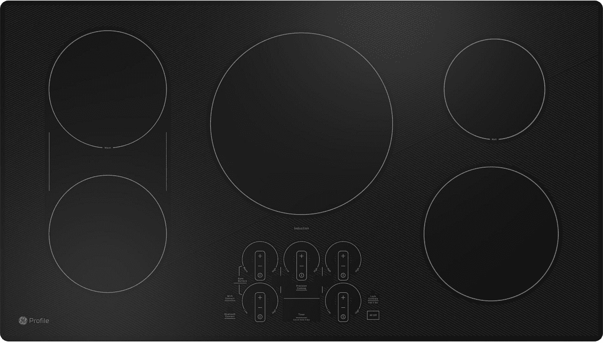 PHP9036DTBB GE Profile 36" ADA Compliant Wifi Enabled Induction Cooktop
