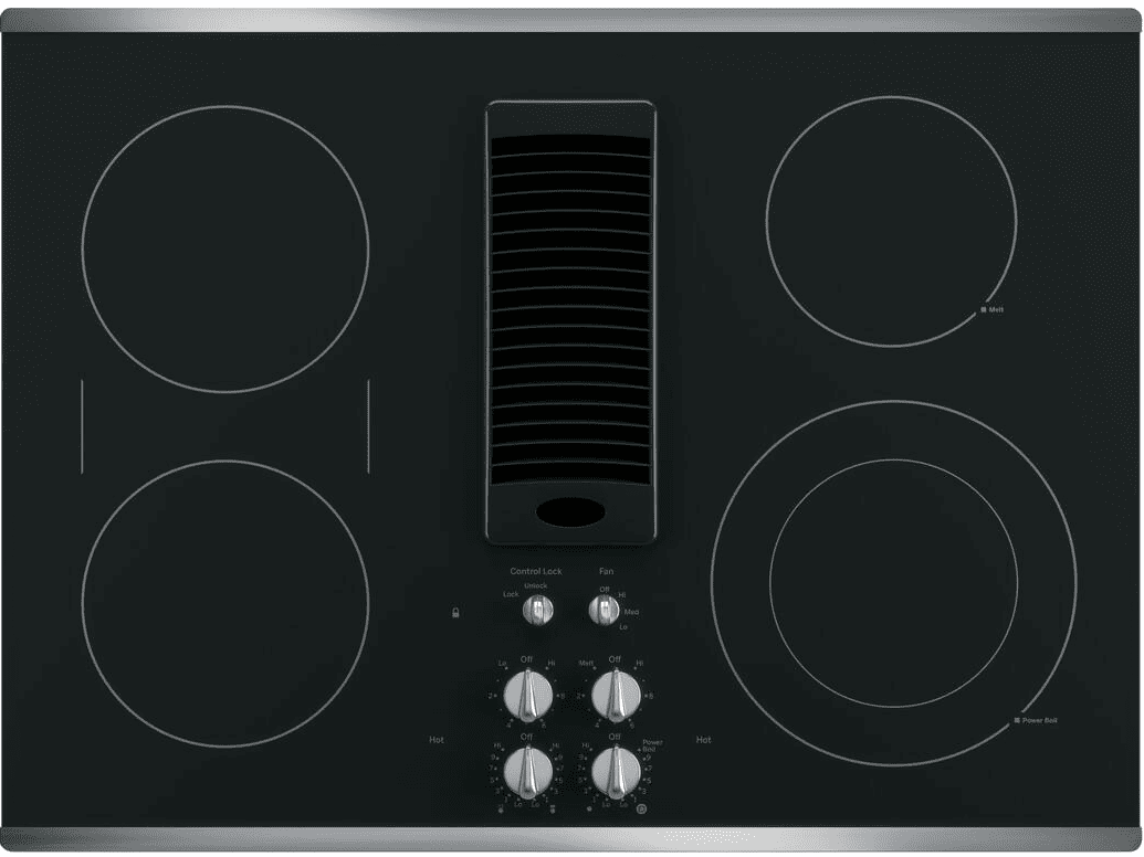 PP9830SRSS GE 30" Profile Built In Knob Control Downdraft Electric