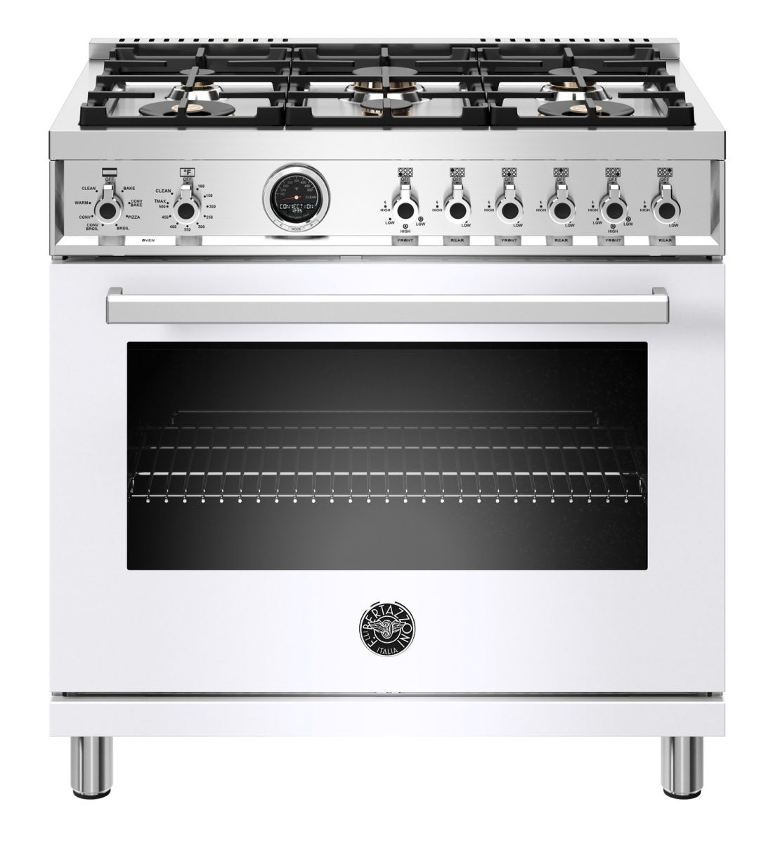 PROF366DFSBIT Bertazzoni 36" Professional Series Free Standing 6 Burner