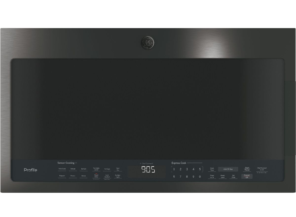 PVM9005BLTS GE Profile 30" 2.1 Cu. Ft. OvertheRange Sensor Microwave Oven Black Stainless Steel