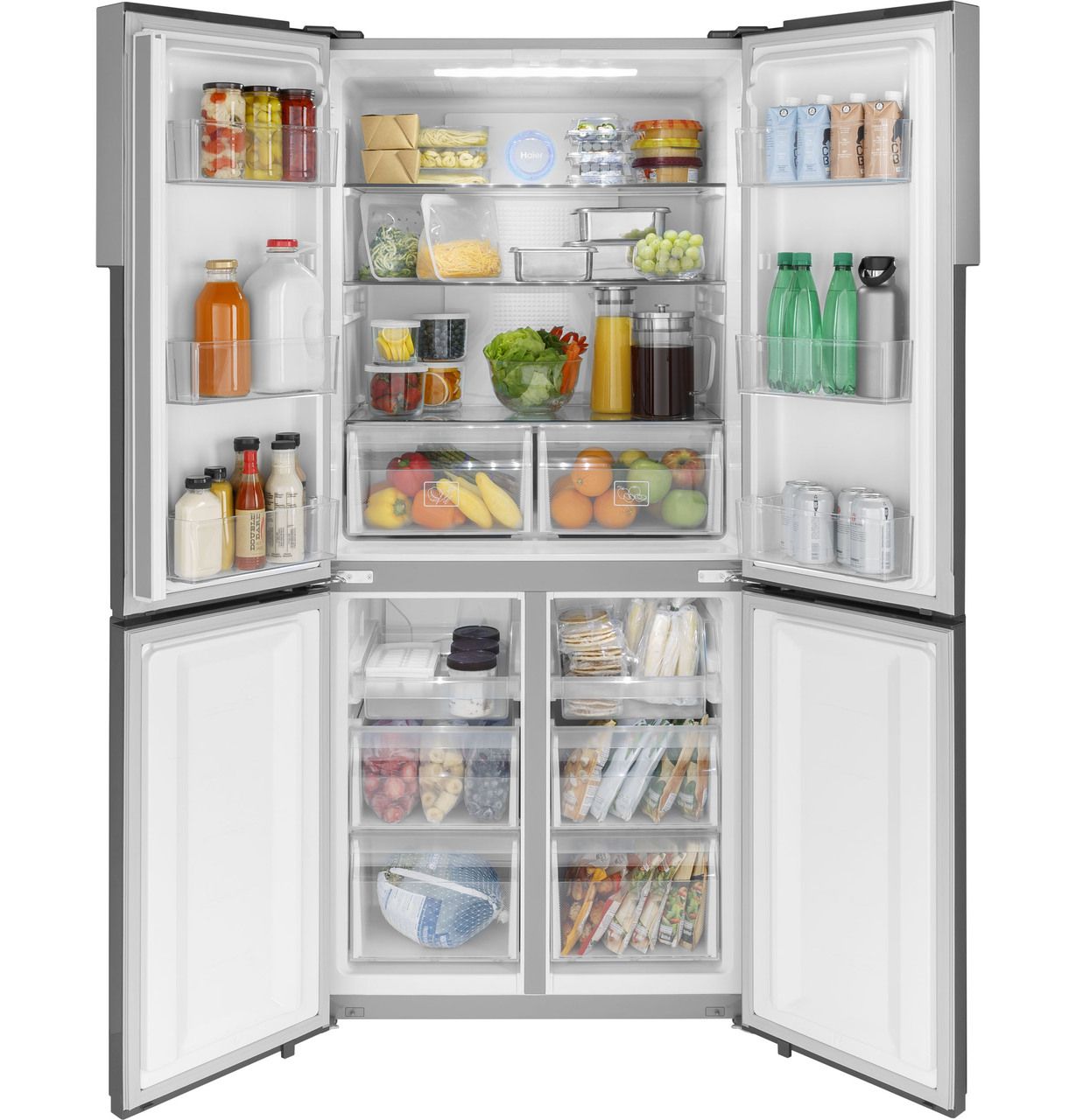 QHE16HYPFS Haier 33" 16.4 cu ft Quad Door Counter Depth Refrigerator