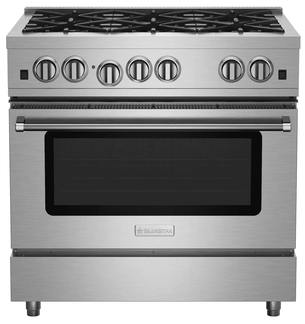 RCS366BV2 BlueStar 36" RCS Series Gas Range with 6 Open Burners Natural Gas Stainless Steel