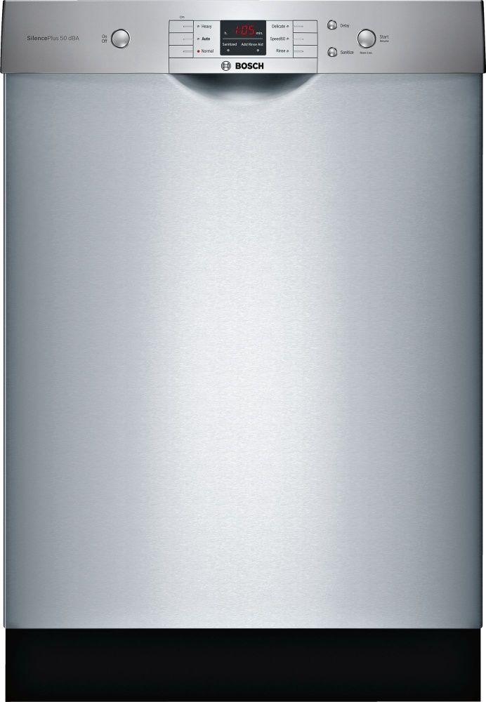 SHEM3AY55N Bosch 24" 100 Series Ascenta Front Control Dishwasher with