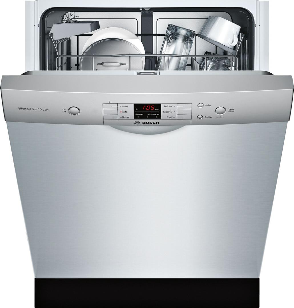 SHEM3AY55N Bosch 24" 100 Series Ascenta Front Control Dishwasher with