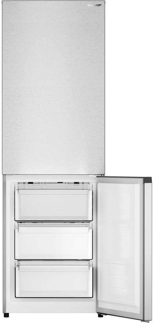 SJB1255GS Sharp 24" 11.5 cu ft Counter Depth Bottom Mount Refrigerator