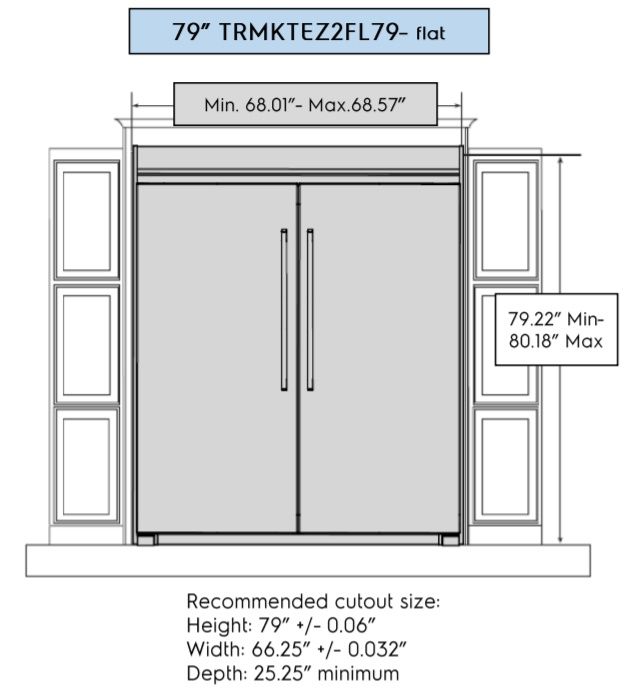 TRMKTEZ2FL79 Frigidaire Professional 79" Flat Trim Kit for Refrigerator