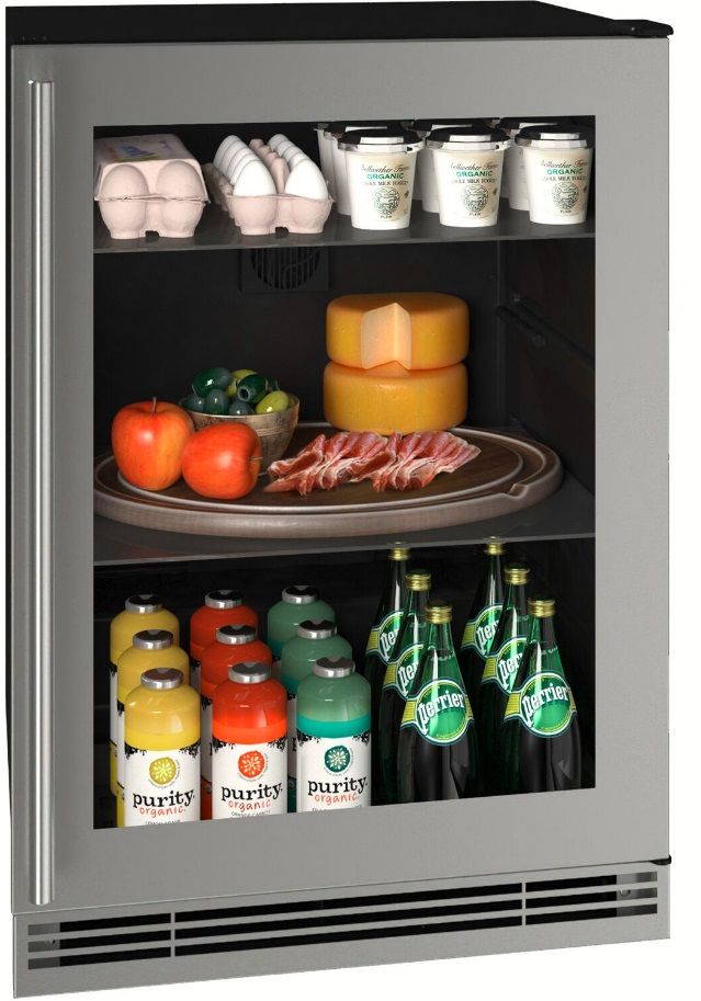 UHRE124SG01A ULine 24" 1 Class Undercounter Refrigerator with Glass