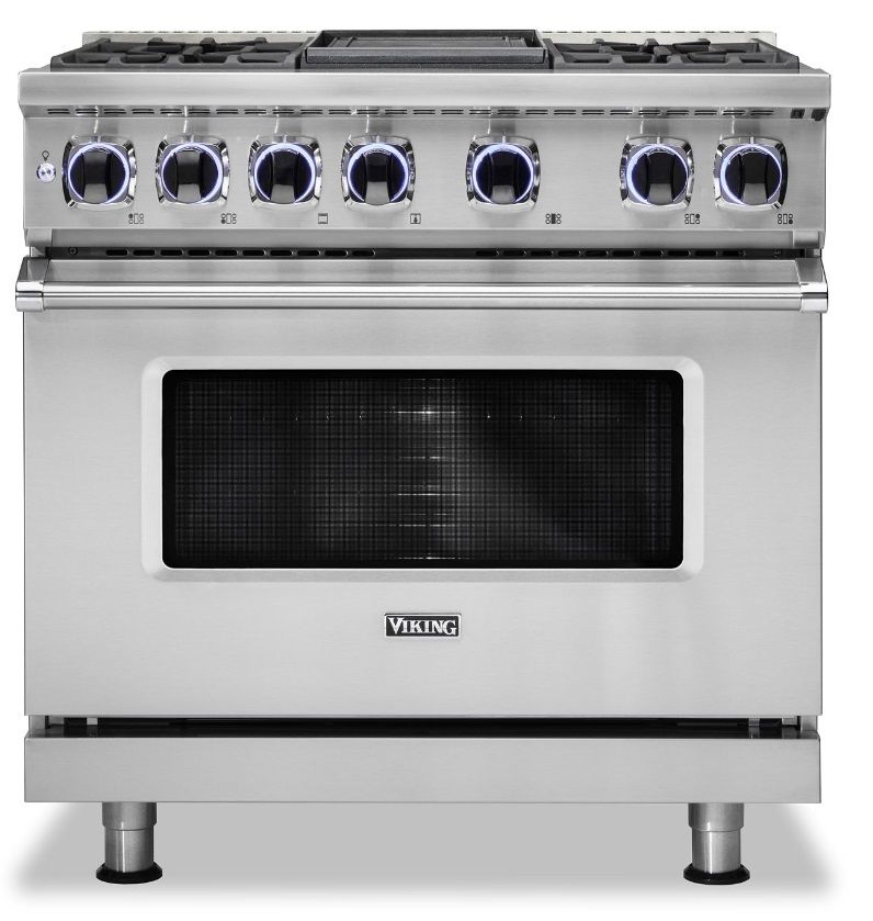 VDR73624GSS Viking 36" Professional 7 Series Dual Fuel Range with 4