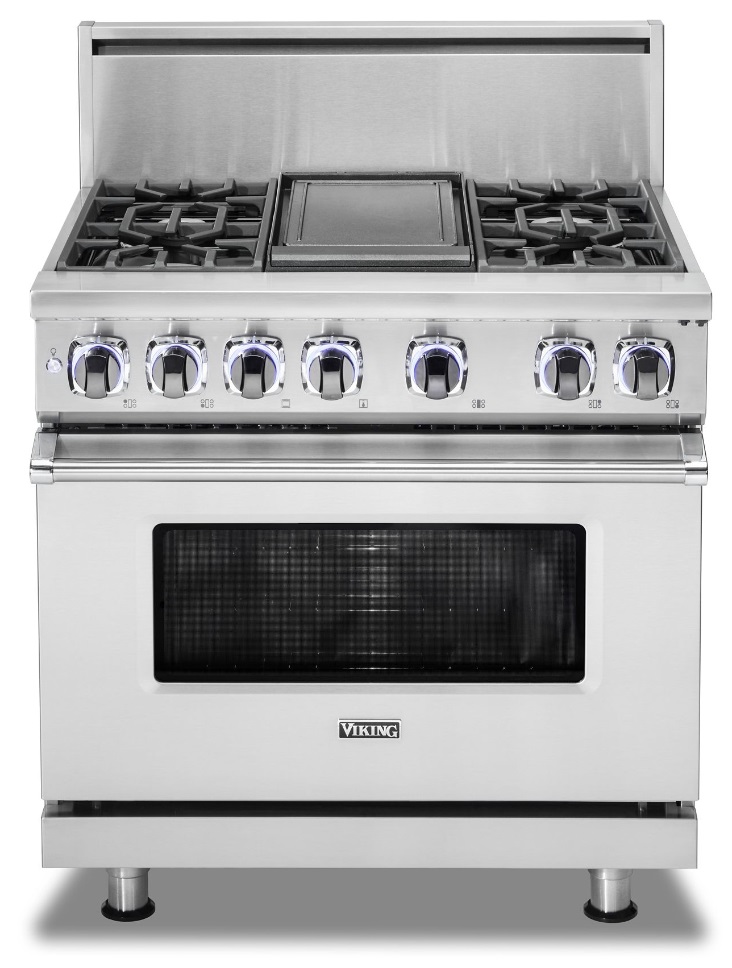 VDR73624GSS Viking 36" Professional 7 Series Dual Fuel Range with 4