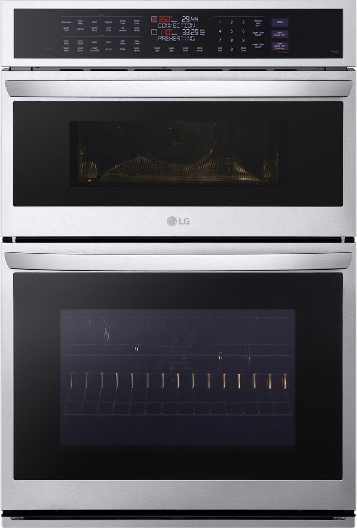 WCEP6427F LG 30" 1.7 and 4.7 cu. Ft. Smart WiFi Enabled Combination Wall Oven with Steam Sous