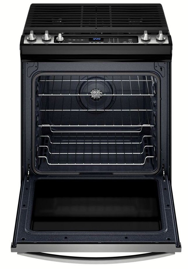 WEG745H0LZ Whirlpool 30" Slide In Gas Range with 5 Burners and 7 in 1
