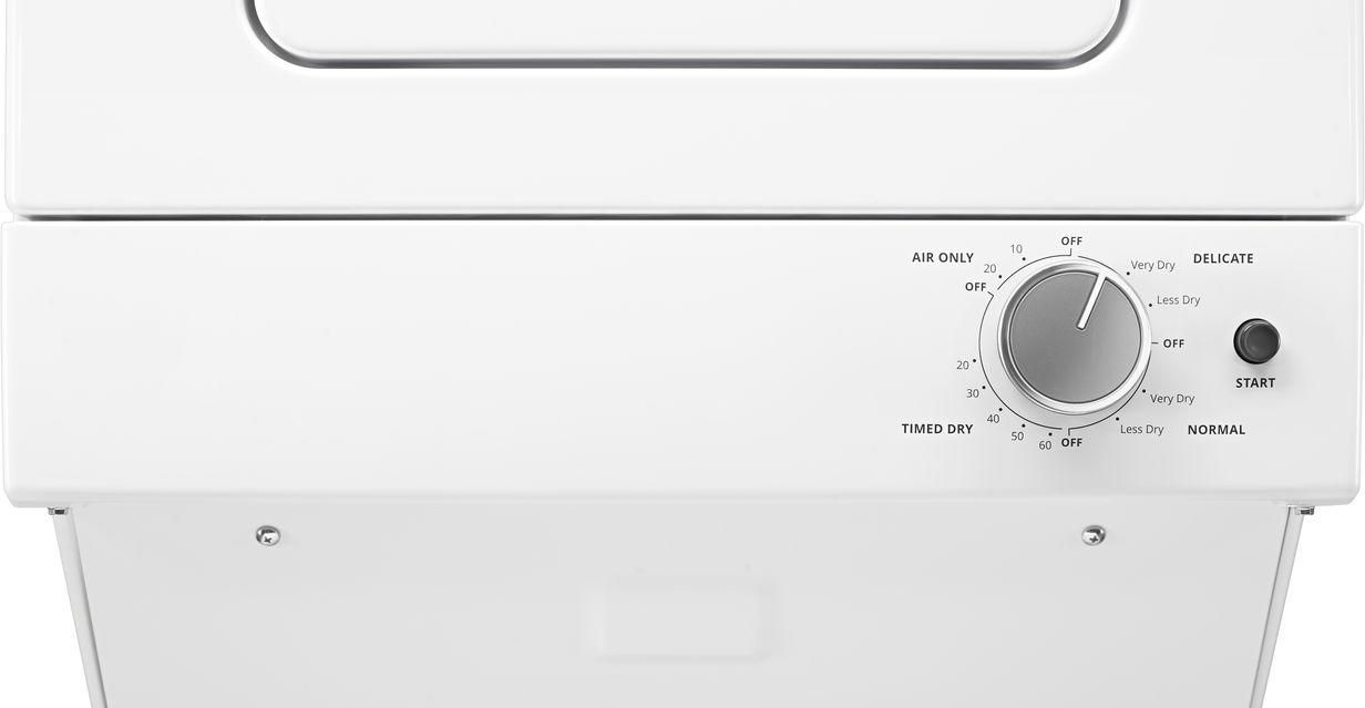 WET4024HW Whirlpool 24" Stacked Laundry Center Washer + Electric Dryer