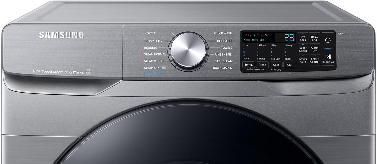 WF45B6300AP Samsung 27" 4.5 cu ft Smart Large Capacity Front Load Washer with Super Speed Wash