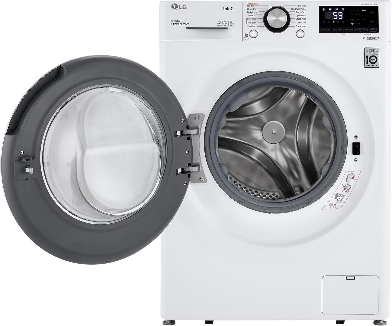 WM1455HWA LG 24" 2.4 cu.ft. Compact Front Load Washer with BuiltIn