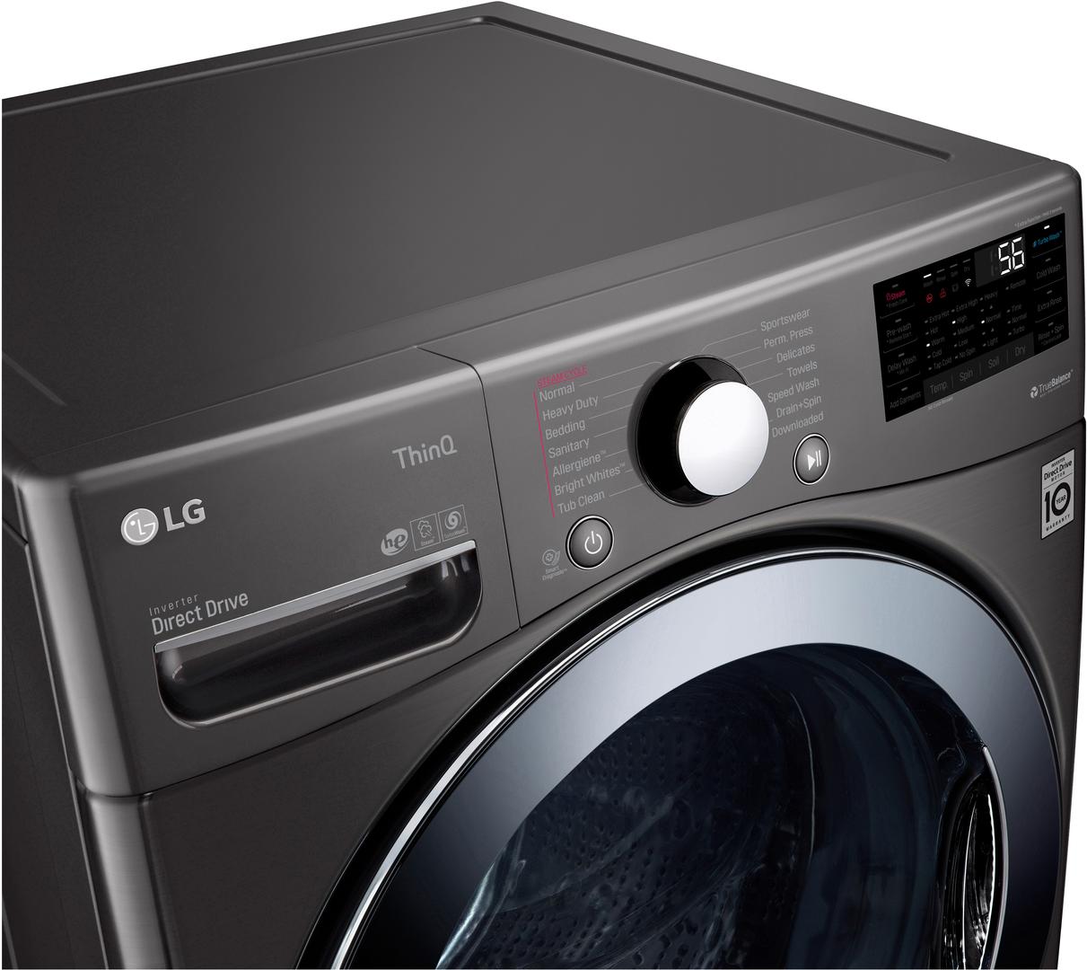 WM3998HBA LG 27 Front Load 4 5 Cu Ft Washer And Dryer Combo With LG WM3998HBA LG 27 Front Load 4 5 Cu Ft Washer And Dryer Combo With LG