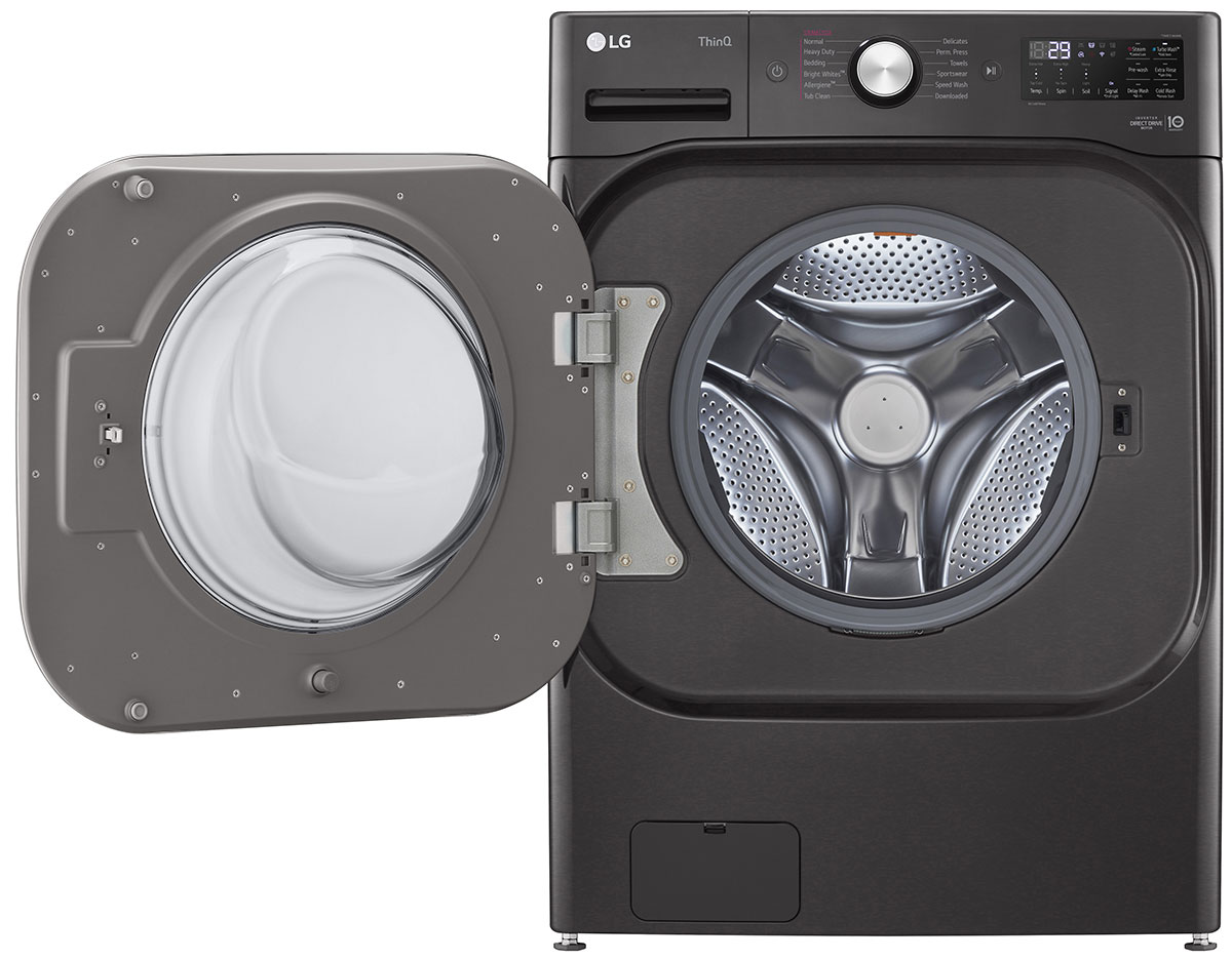 WM8900HBA LG 29" 5.2 cu.ft. Mega Capacity Front Load Washer Black Steel