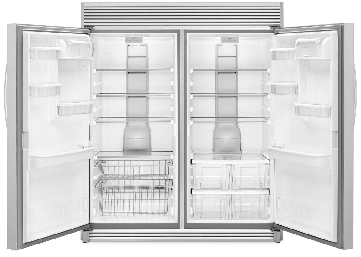 WSZ57L18DM Whirlpool 30" Builtin 18 cu. ft. SideKicks AllFreezer with