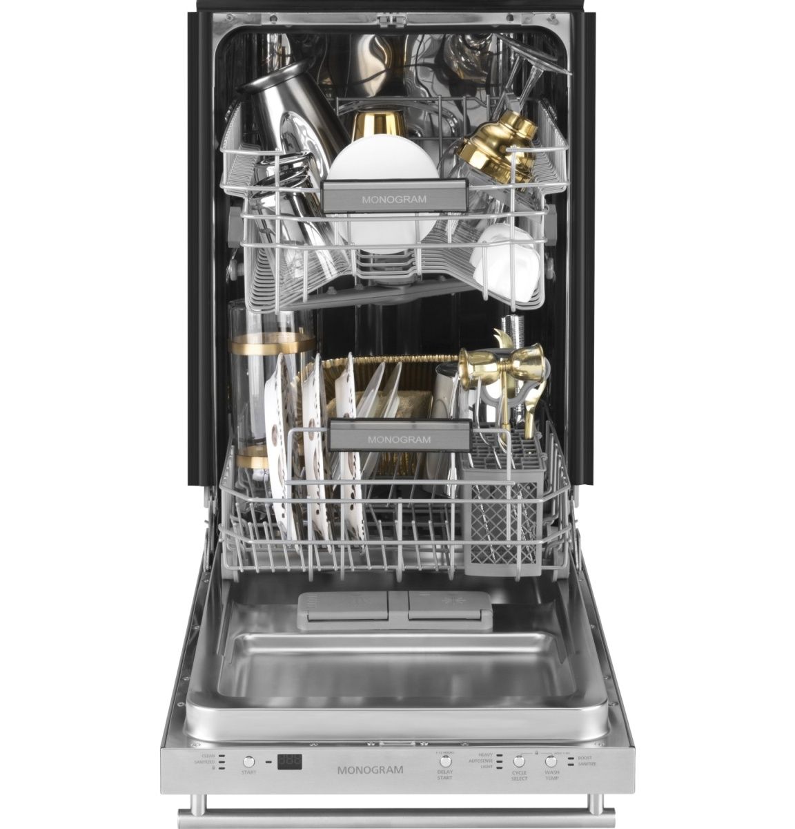 ZDT165SILII Monogram 18" Integrated Dishwasher with 3 Level Wash System