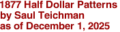 1877 Half Dollar Patterns
by Saul Teichman
as of December 1, 2025